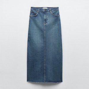 Zara Stretch Denim Pencil Skirt